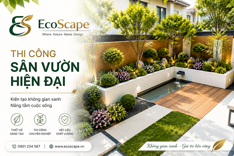 Thiết Kế Thi Công Sân Vườn Hiện Đại – Xu Hướng Kiến Tạo Không Bình Dị