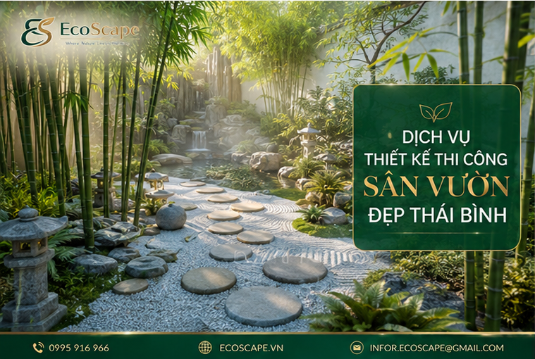 Đơn Vị Thiết Kế Thi Công Sân Vườn Đẹp Thái Bình