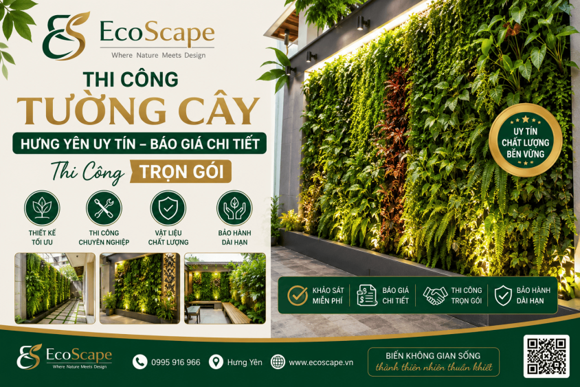 Thi Công Tường Cây Hưng Yên Uy Tín – Báo Giá Chi Tiết, Thi Công Trọn Gói