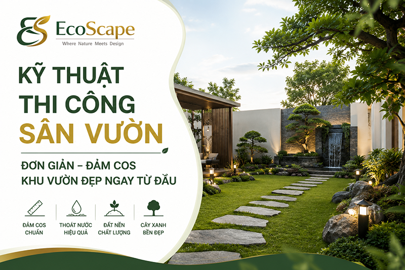 Kỹ Thuật Thi Công Sân Vườn Đơn Giản: Đảm Cos Chuẩn Cho Vườn Đẹp