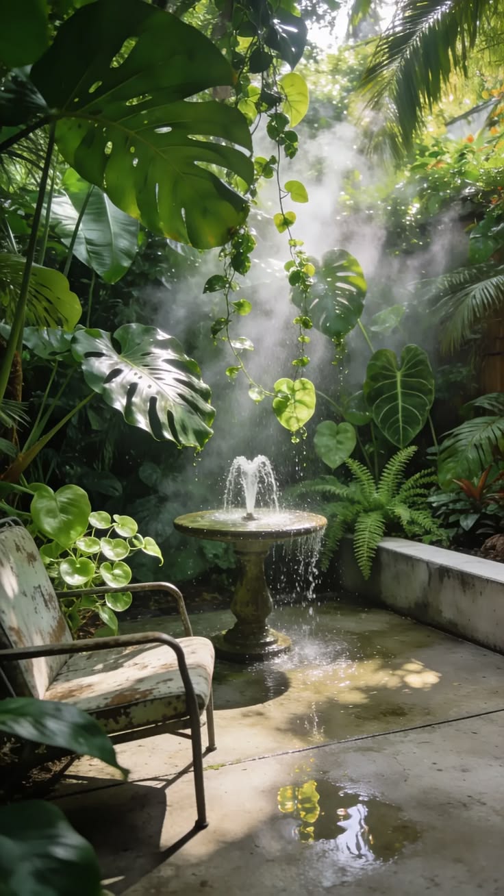 Thi công tiểu cảnh nước vườn nhiệt đới