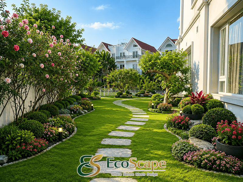 Thiết kế thi công sân vườn biệt thự vinhome Riverside