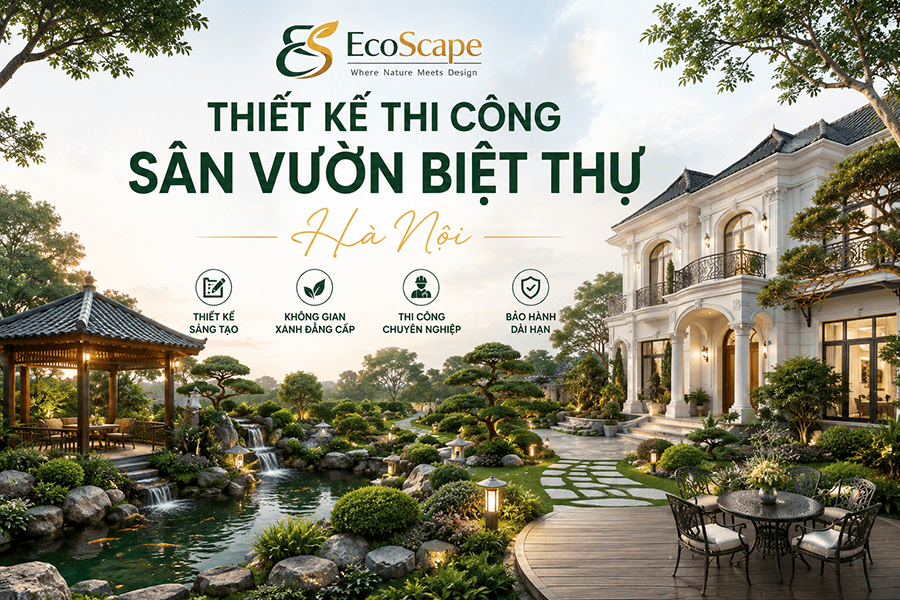 Thiết kế thi công sân vườn Hà Nội
