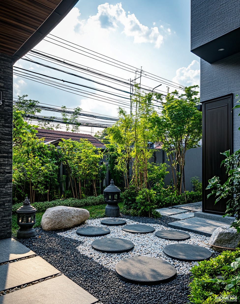 Gợi ý sân vườn đẹp cho nhà ống