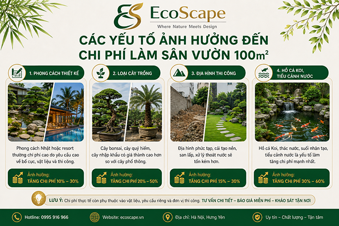 Báo giá thi công sân vườn đẹp