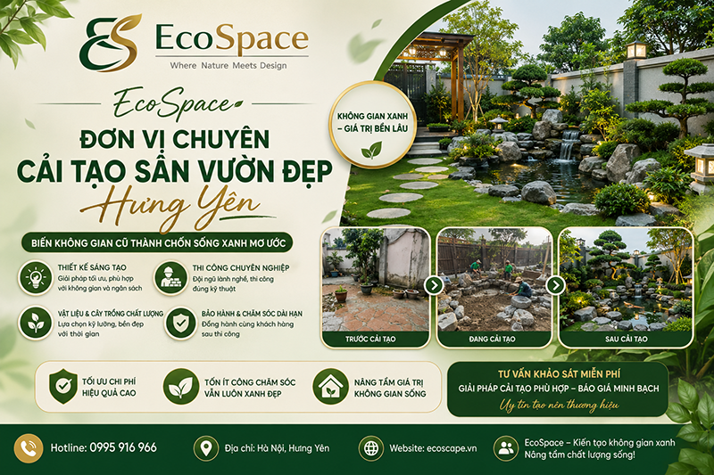 Cải tạo sân vườn đẹp 