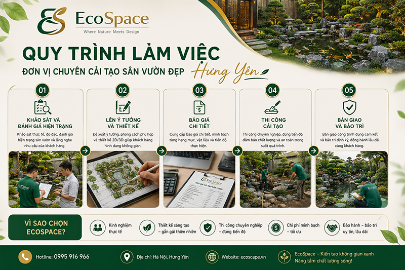 Thi công cải tạo sân vườn Hưng Yên