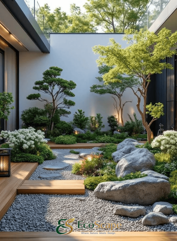Thi công sân vườn Nhật đơn giản