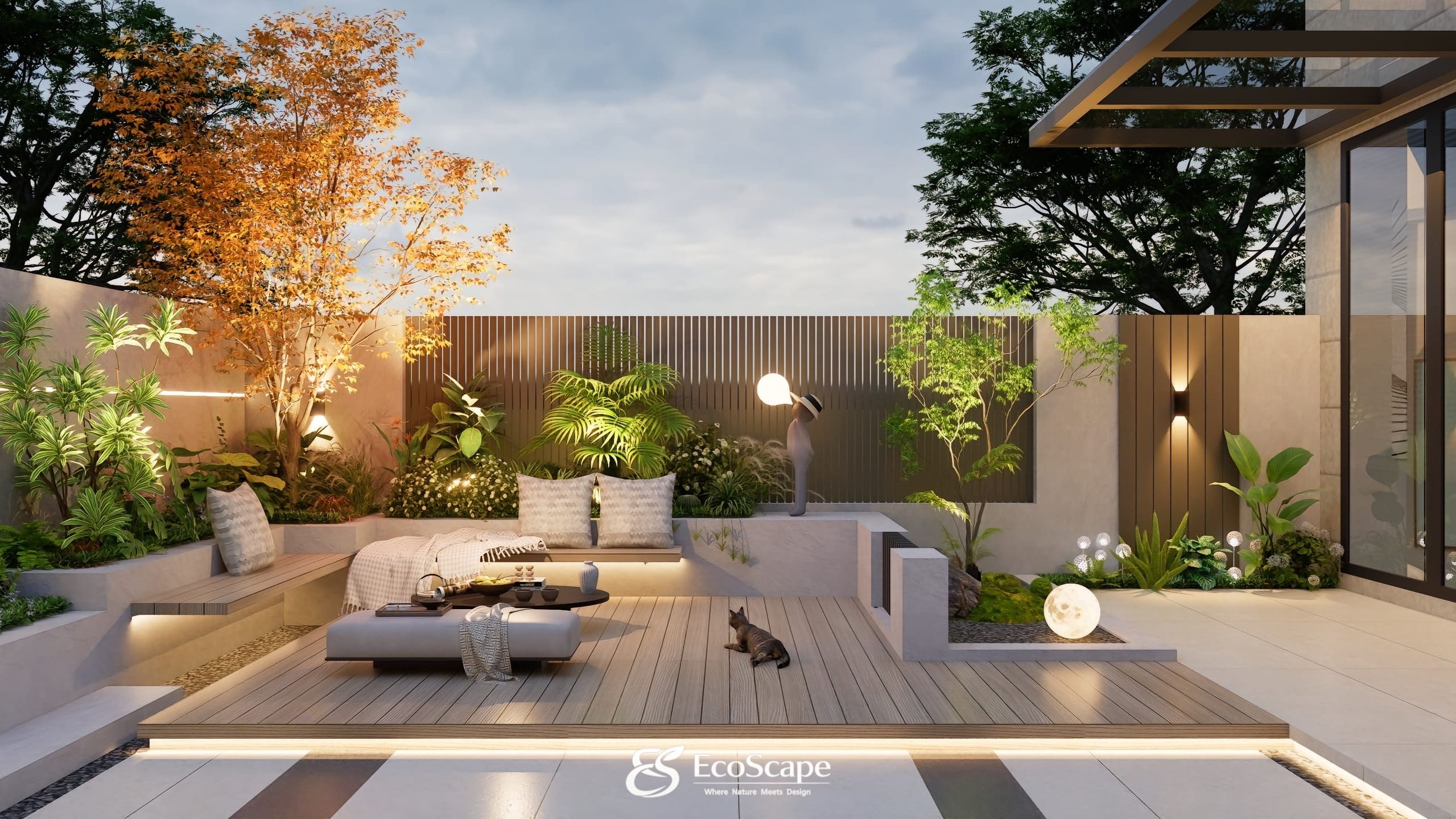 Thi công sân vườn hiện đại đẹp