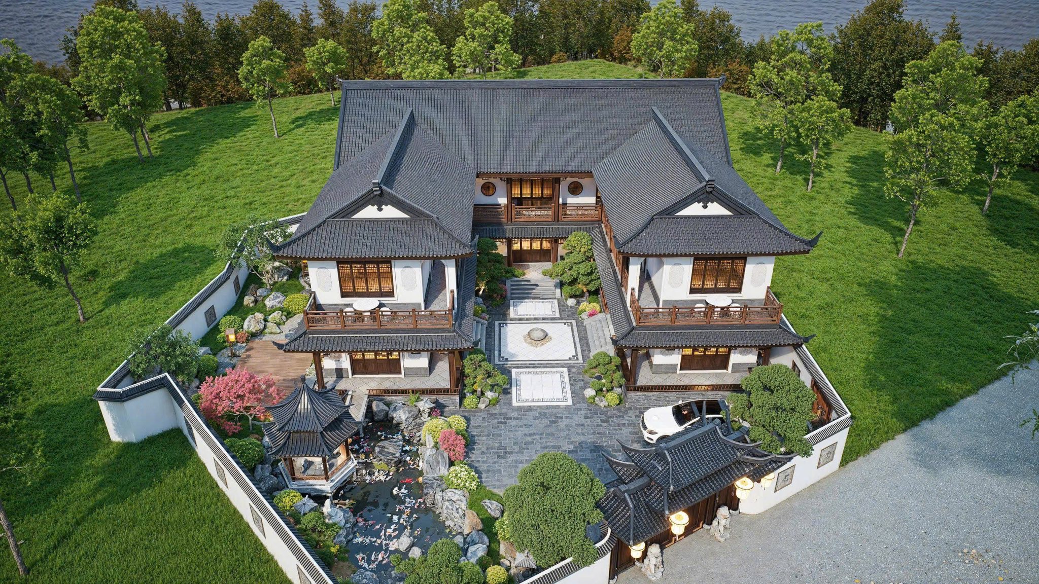 Thi công sân vườn trọn gói Hà Nội