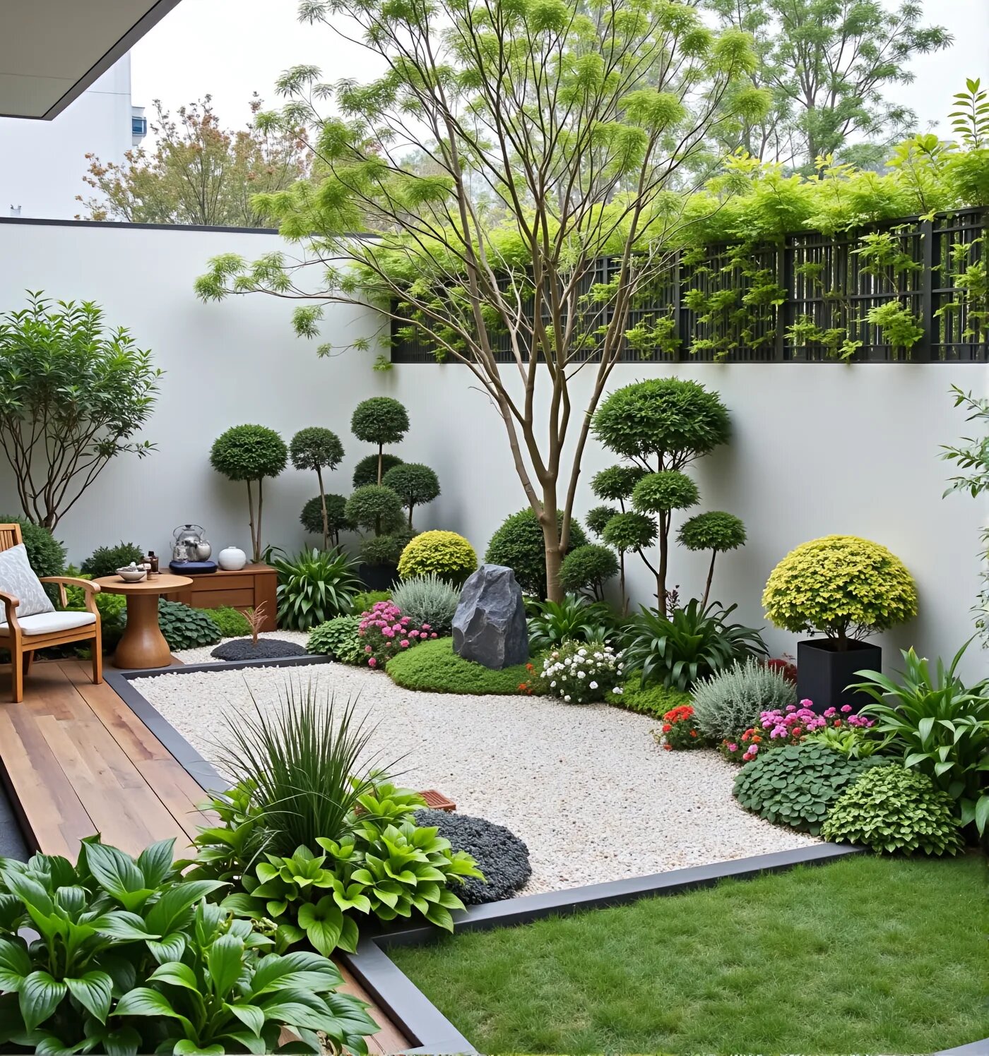Thi công vườn nhỏ trước nhà