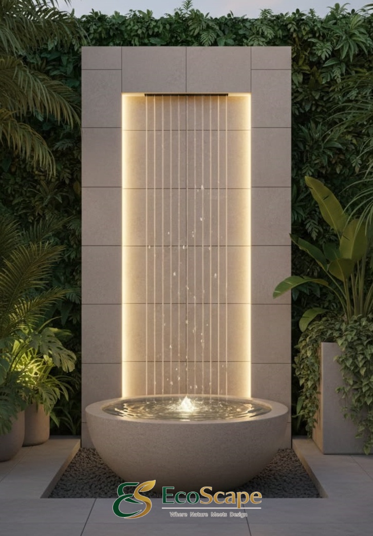 Thi công thác nước sân vườn