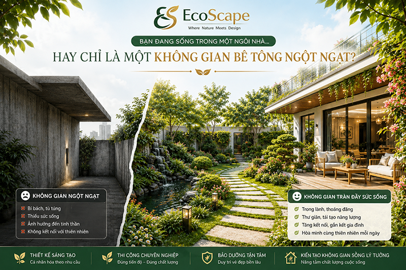 Thi công sân vườn biệt thự đẹp chi phí tối ưu