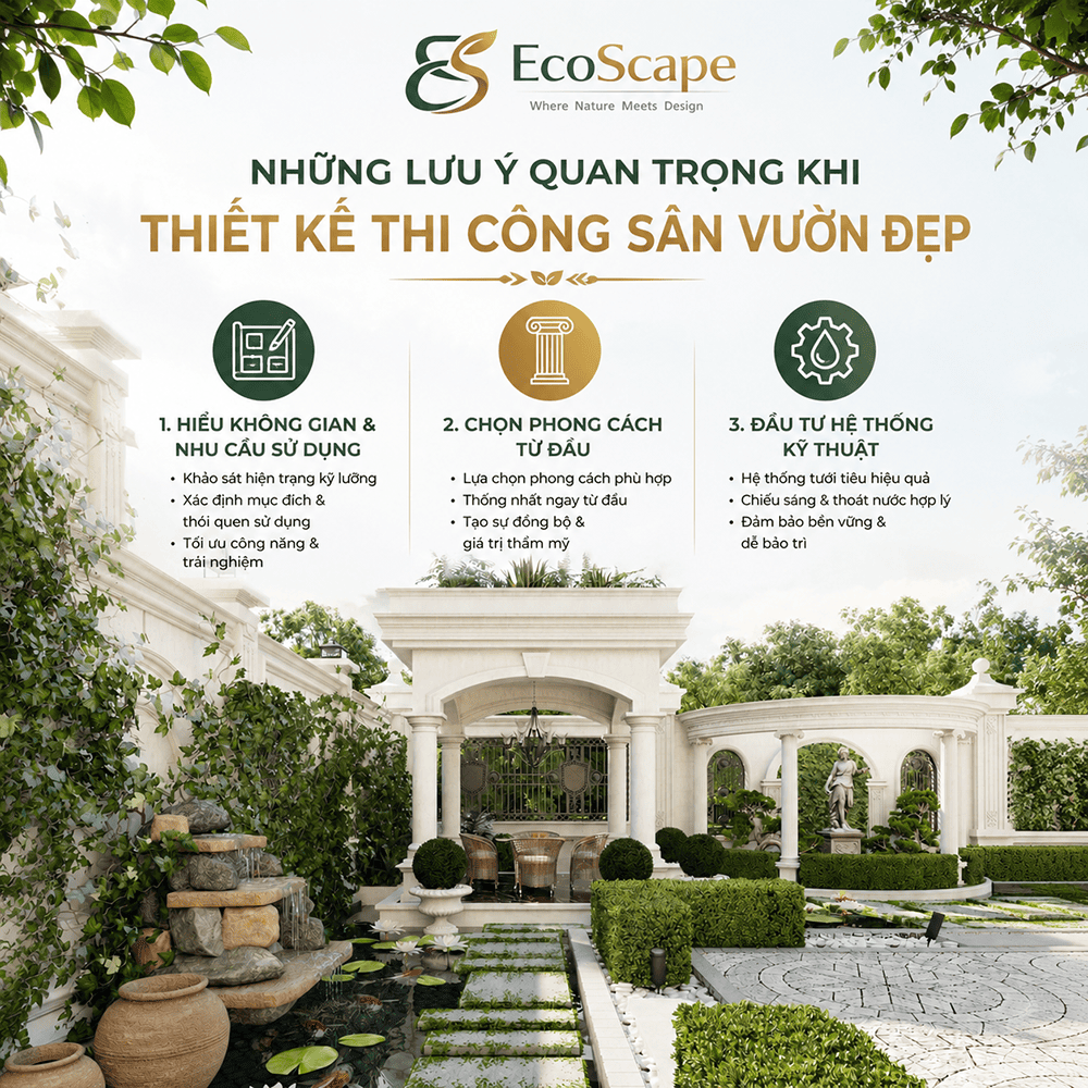 Thiết kế thi công sân vườn đơn giản