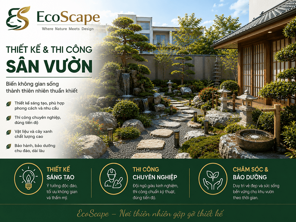 Thiết Kế Thi Công Sân Vườn Biệt Thự Đẹp – Biến Không Gian Sống Thành Khu Nghỉ Dưỡng Tại Nhà