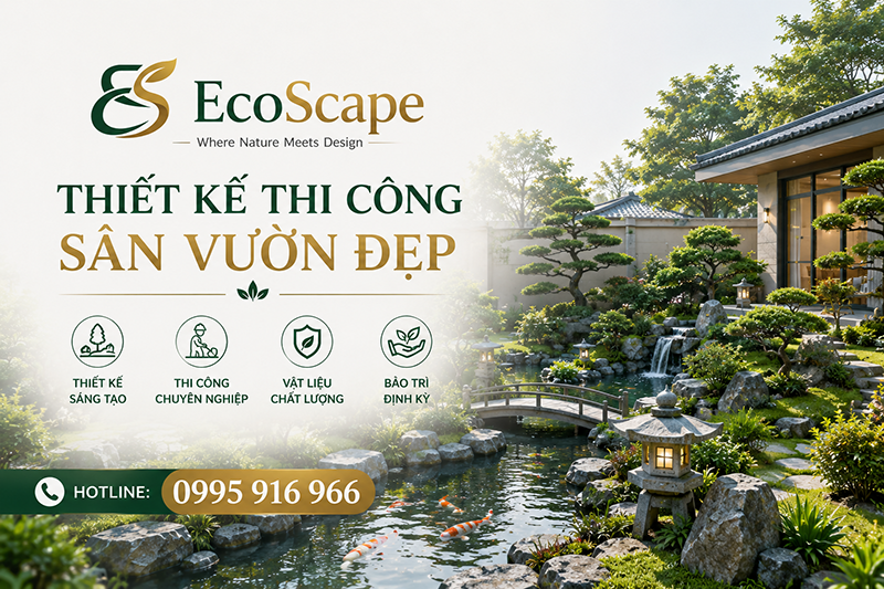 Thiết kế thi công sân vườn đẹp Hà Nội