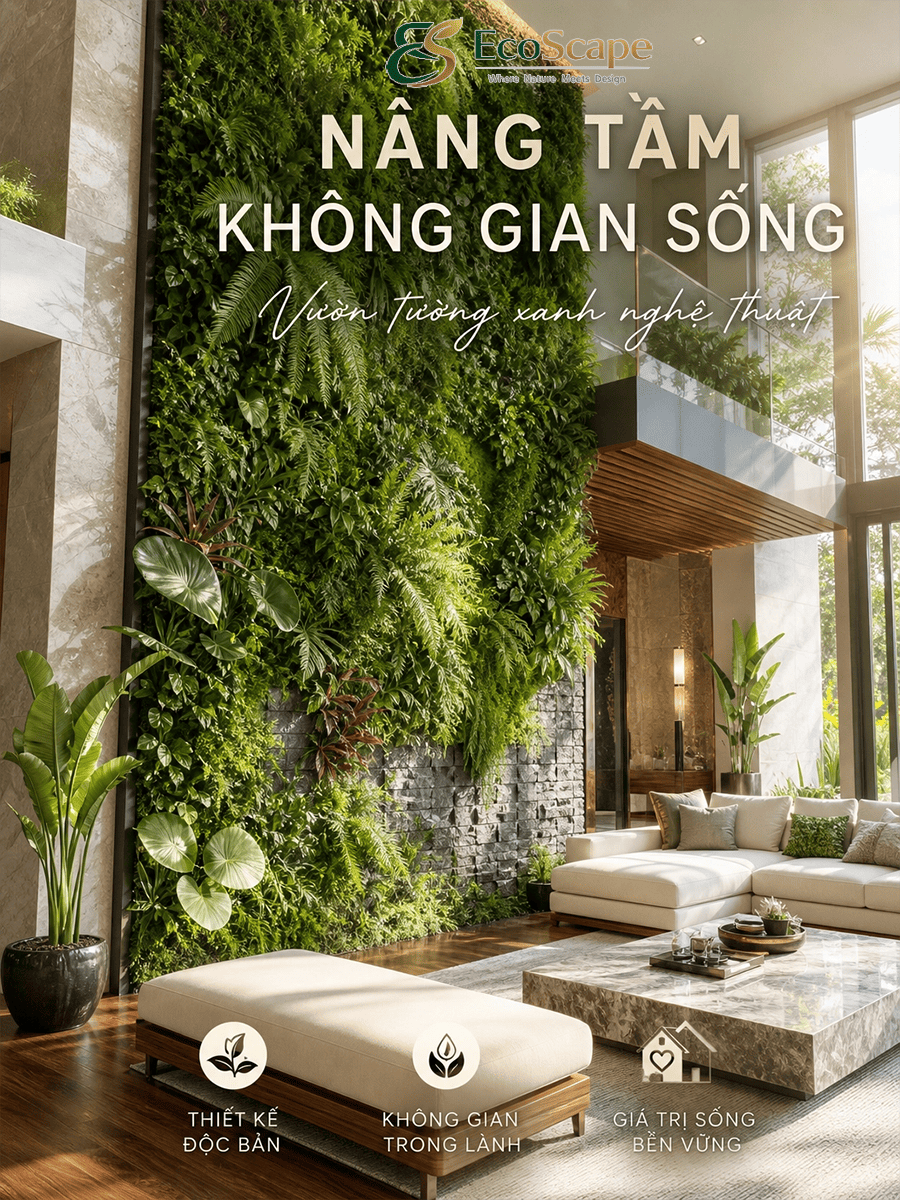 Thi công tường cây đẹp giá rẻ