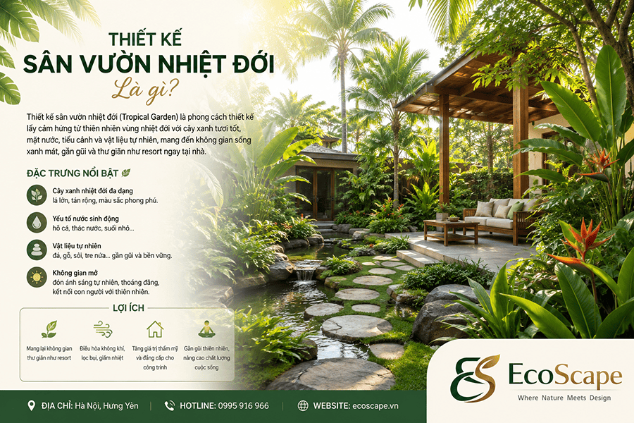 Thiết kế thi công vườn Nhiệt đới 