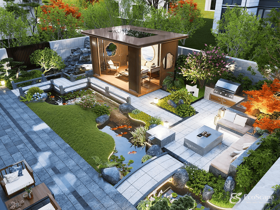 Thiết kế thi công sân vườn hiện đại đẹp