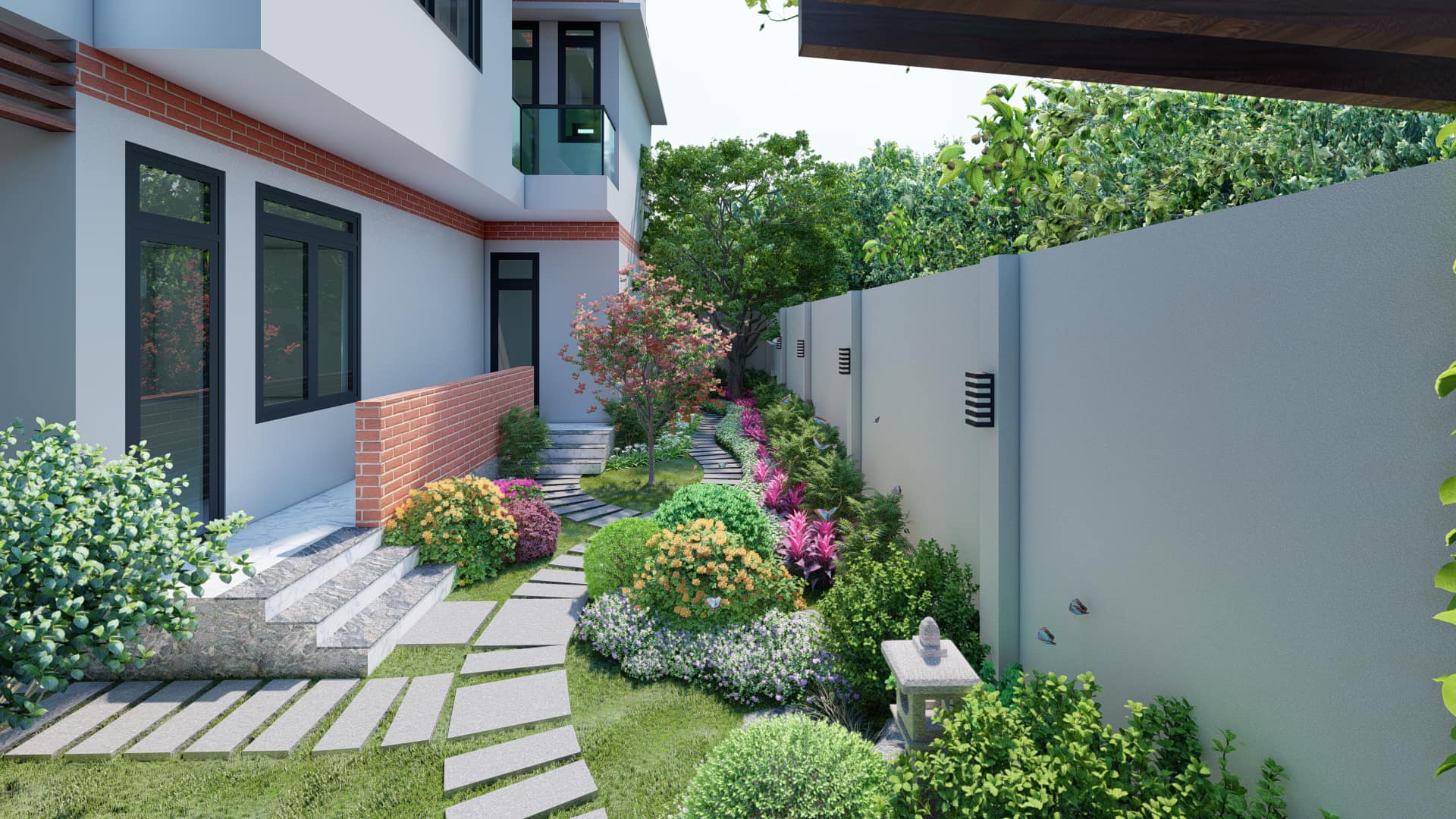 Chuyên thiết kế thi công sân vườn biệt thự đẹp