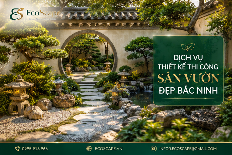Thiết kế thi công sân vườn đẹp Bắc Ninh 