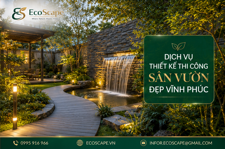 Thiết kế thi công sân vườn đẹp Vĩnh Phúc