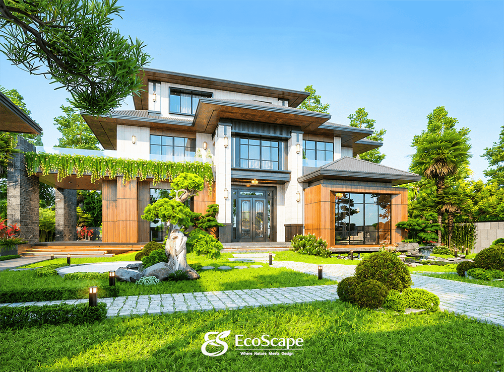 Thiết kế thi công sân vườn biệt thự Long Biên
