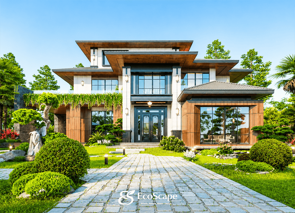 Thiết kế thi công sân vườn biệt thự Long Biên